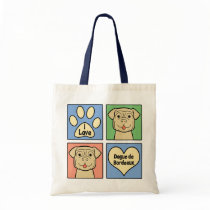 I Love Dogue de Bordeaux bags by dogcartoons I Love Dogue de Bordeaux bags