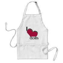 I Love Dolls aprons by dollfriends I Love Dolls aprons