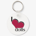 I Love Dolls keychains by dollfriends I Love Dolls keychains