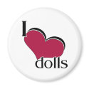 I Love Dolls magnets by dollfriends I Love Dolls magnets