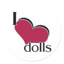 I Love Dolls stickers by dollfriends I Love Dolls stickers