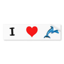 I Love Dolphins bumper stickers