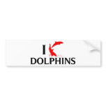I Love Dolphins Bumper Stickers