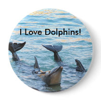 I Love Dolphins! buttons