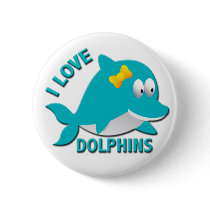 I LOVE DOLPHINS buttons by dgpaulart I LOVE DOLPHINS buttons