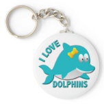 I LOVE DOLPHINS KEY CHAIN