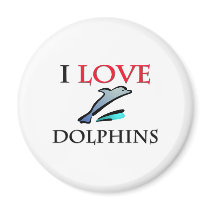 I Love Dolphins magnets