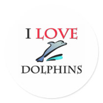 I Love Dolphins stickers