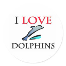 I Love Dolphins stickers