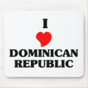 I Love Dominican Republic mousepads