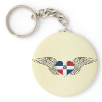 I Love Dominican Republic -wings Key Chains