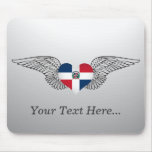 I Love Dominican Republic -wings Mouse Pads