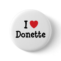 I love Donette heart T-Shirt buttons
