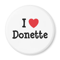 I love Donette heart T-Shirt magnets