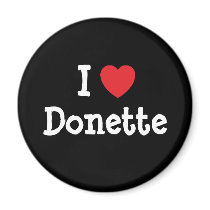 I love Donette heart T-Shirt magnets