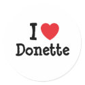 I love Donette heart T-Shirt stickers