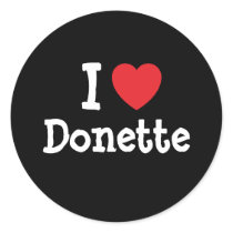 I love Donette heart T-Shirt stickers