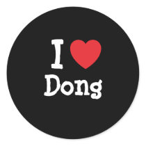 I love Dong heart custom personalized stickers