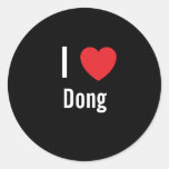 I love Dong Round Sticker