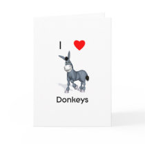 I love donkeys greeting card