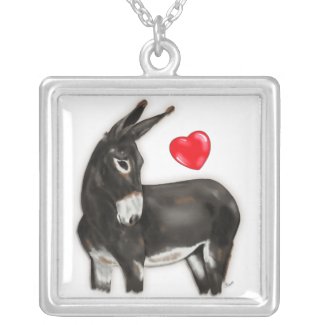I Love Donkeys Demure Donkey necklace