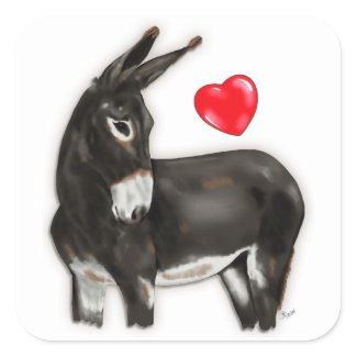 Donkey Love Demure Donkey Stickers