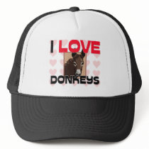 I Love Donkeys hats by AnimalShirts I Love Donkeys hats