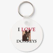 I Love Donkeys keychains by tshirtshirts I Love Donkeys keychains