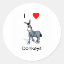 I love donkeys sticker