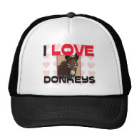 I Love Donkeys Trucker Hats