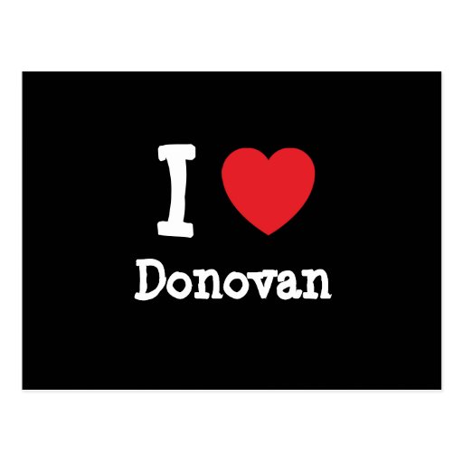 I love Donovan heart custom personalized Postcards