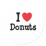 I love Donuts heart T-Shirt stickers