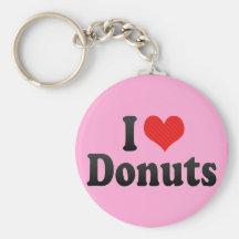 I Love Donuts Key Chains