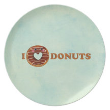I love Donuts Party Plate