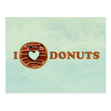 I love Donuts Post Card