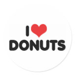 I Love Donuts stickers