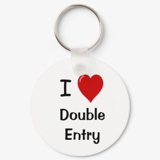 I Love Double Entry! Cheeky Accountant Keychain keychain