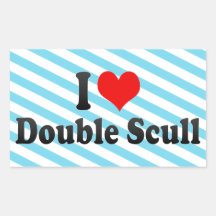 I love Double Scull Sticker