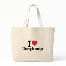 I love Doughnuts heart T-Shirt bags by funnycustomtshirts I love Doughnuts heart T-Shirt bags