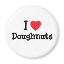 I love Doughnuts heart T-Shirt magnets by funnycustomtshirts I love Doughnuts heart T-Shirt magnets
