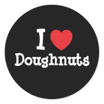 I love Doughnuts heart T-Shirt stickers by funnycustomtshirts I love Doughnuts heart T-Shirt stickers
