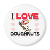 I Love Doughnuts magnets by foodshirts I Love Doughnuts magnets