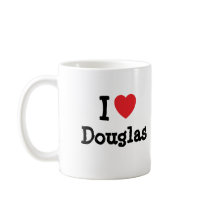 I love Douglas heart custom personalized mugs