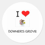 I Love DOWNERS GROVE Illinois Sticker