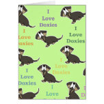 I Love Doxies collage Card