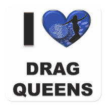 I Love Drag Queens Square Sticker