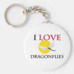 I Love Dragonflies Keychain