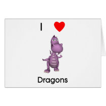 I love dragons greeting card