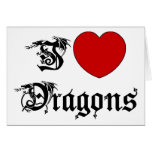 I Love Dragons Card