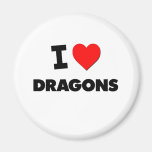 I Love Dragons Fridge Magnet